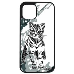 Защитный чехол на смартфон // iPhone 12 Pro Max // "Кот" Cat Бенгальский, Utaupia, серый
