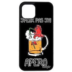 Новый чехол на смартфон // Apple iPhone 12 Pro Max // "Не могу - у меня аперитив!" Карикатура Повод, Utaupia, черный