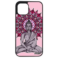 Стильный чехол на смартфон // iPhone 12 Mini // "Будда" Buddha Портрет, Utaupia, серый