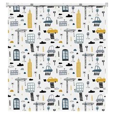 Рулонная штора DECOFEST Городок Мини (белый), 70х160 см