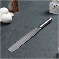 Лопатка-палетка с металлической ручкой, прямая, рабочая часть 20 см. Доляна