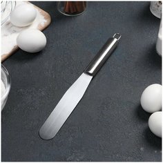 Лопатка-палетка с металлической ручкой, прямая, рабочая часть 15 см. Доляна