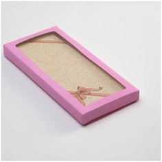Коробка для шоколада, 17,1х8 х1,4 (см), розовый Дарите счастье