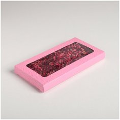 Коробка для шоколада «Для сладкой жизни», с окном, 17,3×8,8×1,5 (см) Дарите счастье