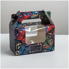 Коробка на 2 капкейка "Dreams", 16×10×8 (см) Дарите счастье