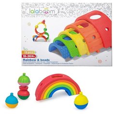 Игрушка развивающая "Lalaboom", Радужный конструктор (13 деталей в комплекте)