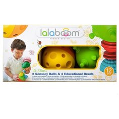 Игрушка развивающая "Lalaboom", 2 тактильных мяча (12 деталей в комплекте)