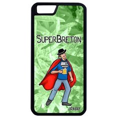 Противоударный чехол на смартфон // Apple iPhone 6 Plus // "Супербретонец" Супергерой Бретань, Utaupia, светло- зеленый