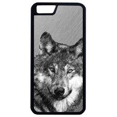 Защитный чехол на смартфон // Apple iPhone 6 Plus // "Дикий волк" Охота Лютый, Utaupia, серый
