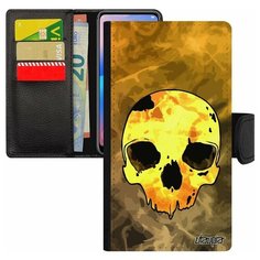 Чехол- книжка на смартфон iPhone 7, "Череп" Готичный Death Utaupia