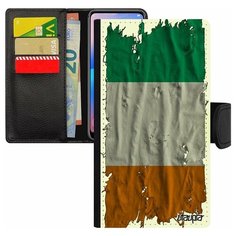 Чехол книжка на смартфон iPhone 7, "Флаг Кот- дИвуар на ткани" Страна Патриот Utaupia