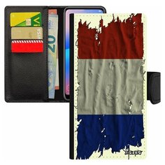 Чехол-книжка на смартфон Galaxy S7 Edge, "Флаг Франции на ткани" Государственный Страна Utaupia