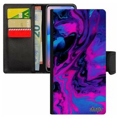 Чехол книжка на смартфон Galaxy S7 Edge, "Волны" Краски Текстура Utaupia