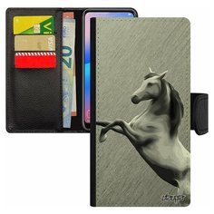 Чехол книжка на смартфон Samsung Galaxy S7 Edge, "Лошадь" Мерин Рысак Utaupia
