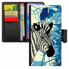 Чехол книжка на смартфон Samsung Galaxy S7 Edge, "Зебра" Полосатая Horse Utaupia