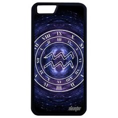 Ударопрочный чехол на смартфон // Apple iPhone 6 Plus // "Зодиак Водолей" Созвездие Галактика, Utaupia, синий
