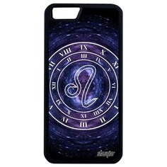 Противоударный чехол на смартфон // Apple iPhone 6 Plus // "Зодиак Лев" Астрологический Галактика, Utaupia, синий