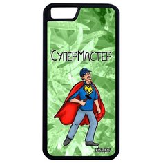 Ударопрочный чехол на смартфон // Apple iPhone 6 Plus // "Супермастер" Смешной Комикс, Utaupia, светло- зеленый
