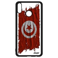 Чехол на смартфон Honor 8X, "Флаг Туниса на ткани" Страна Государственный Utaupia