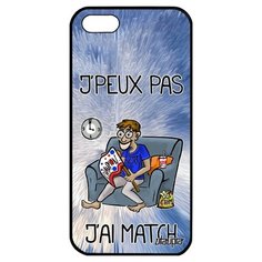 Дизайнерский чехол на смартфон // iPhone 5 5S SE (2016) // "Не могу - у меня матч!" Прикольный Чемпионат, Utaupia, голубой