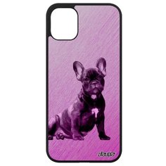 Противоударный чехол на смартфон // iPhone 11 // "Бульдог" Мастиф Кобель, Utaupia, розовый