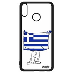 Чехол на смартфон Honor 8X, "Флаг Греции с руками" Государственный Патриот Utaupia