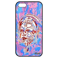 Защитный чехол на смартфон // Apple iPhone 5 5S SE (2016) // "Портрет женщины" Woman Цветок, Utaupia, розовый