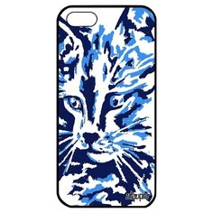 Красивый чехол на смартфон // Apple iPhone 5 5S SE (2016) // "Котенок" Кот Маленький, Utaupia, синий