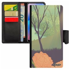 Чехол книжка на смартфон Galaxy S7 Edge, "Лесные розы" Природа Озеро Utaupia