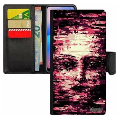 Чехол книжка на мобильный Galaxy S7 Edge, "Женское лицо" Образ Маска Utaupia