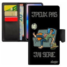 Чехол книжка на смартфон Samsung Galaxy S7 Edge, "Не могу - у меня сериал!" Манга Шутка Utaupia