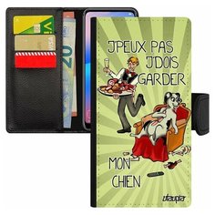 Чехол-книжка на смартфон Samsung Galaxy S7 Edge, "Не могу - у меня собака!" Карикатура Пародия Utaupia