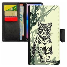 Чехол книжка на смартфон Samsung Galaxy S7 Edge, "Кот" Cat Котенок Utaupia