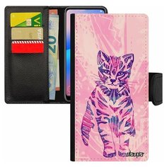 Чехол книжка на смартфон Galaxy S7 Edge, "Кот" Дикий Тигристый Utaupia