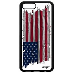 Чехол на смартфон Honor V10 / View 10, "Флаг Соединенных Штатов на ткани" Патриот Utaupia