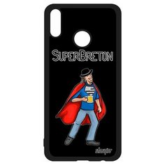 Чехол на смартфон Honor 8X, "Супербретонец" Супергерой Веселый Utaupia