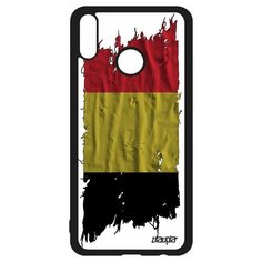 Чехол на смартфон Honor 8X, "Флаг Бельгии на ткани" Патриот Страна Utaupia