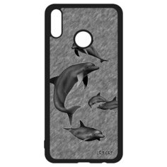 Чехол на смартфон Honor 8X, "Дельфины" Океан Морские Utaupia