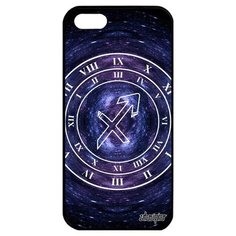 Противоударный чехол на смартфон // iPhone 5 5S SE (2016) // "Зодиак Стрелец" Созвездие Horoscope, Utaupia, синий