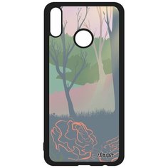 Чехол на смартфон Honor 8X, "Лесные розы" Пейзаж Розы Utaupia