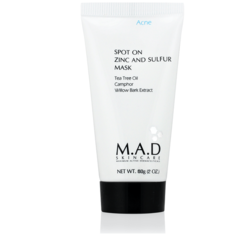 M. A. D. Spot On Zinc and Sulfur Mask – Подсушивающая маска с цинком и серой, 60 гр. M.A.D Skincare