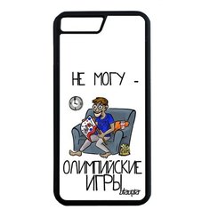 Защитный чехол на смартфон // iPhone 7 Plus // "Не могу - олимпийские игры!" Прикольный Спорт, Utaupia, белый