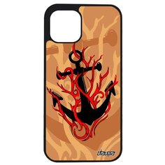 Необычный чехол на смартфон // Apple iPhone 12 Pro Max // "Якорь" Цепь Океан, Utaupia, бежевый