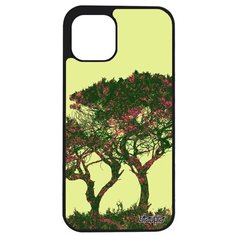 Красивый чехол на смартфон // Apple iPhone 12 Pro Max // "Гренадил" Флора Пейзаж, Utaupia, желтый