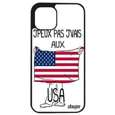 Красивый чехол на смартфон // iPhone 12 Pro Max // "Еду в США" Страна Патриот, Utaupia, белый