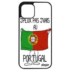 Защитный чехол на смартфон // iPhone 12 Pro Max // "Еду в Португалию" Туризм Флаг, Utaupia, белый