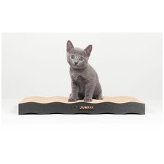 Когтеточка для котят Carton Cat "Junior Wave black", цвет: черный, 40 х 20 х 4 см