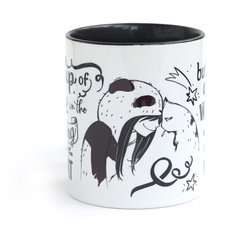 Кружка White Box "Утром чай, вечером виски" белая для чая и кофе, 330 мл.