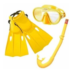 Набор для плавания (маска , трубка , ласты ) Intex