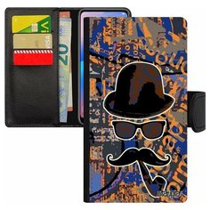 Чехол-книжка на смартфон Apple iPhone 7 Plus, "Мистер усы" Имидж Гламур Utaupia